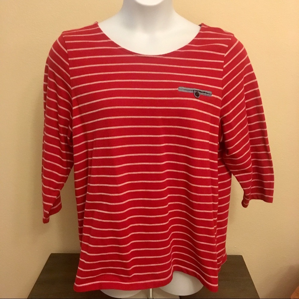EUC ALLISON DALEY WOMEN Size 2X  Striped Shirt